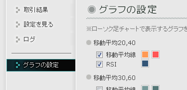 グラフの設定